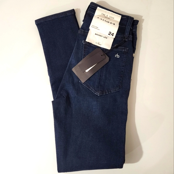 Rag bone Nina High-rise Skinny Ankle Jeans Size 24